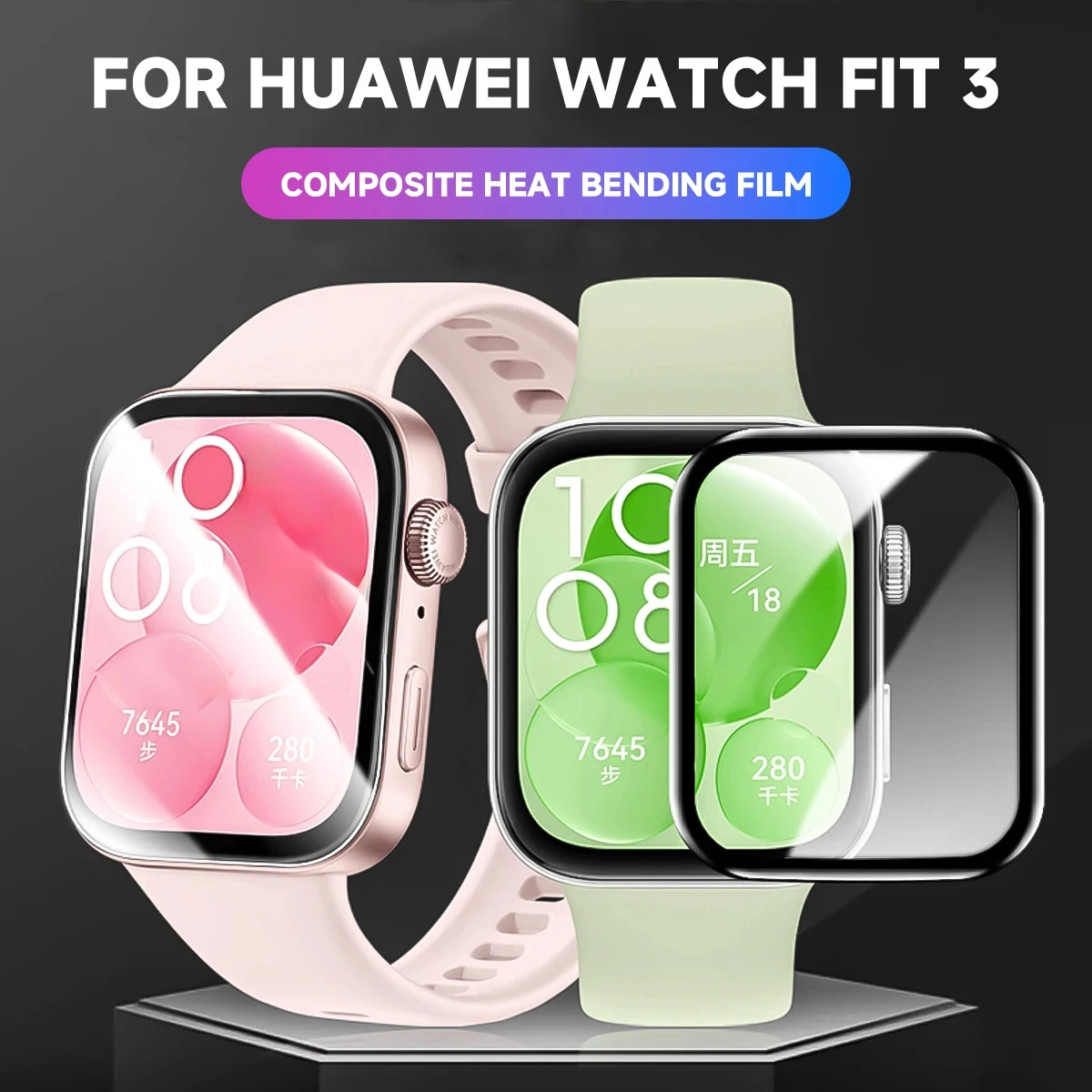 Huawei Smartwatch Accessories - 3d Screen Protector Voor Huawei Horloge