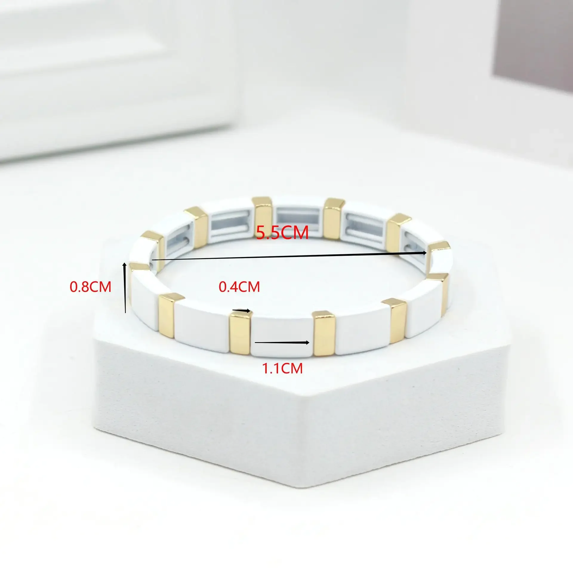 Boheems Emaille Wit Koude Wind - Ceramic Link Bracelet recensie en prijs