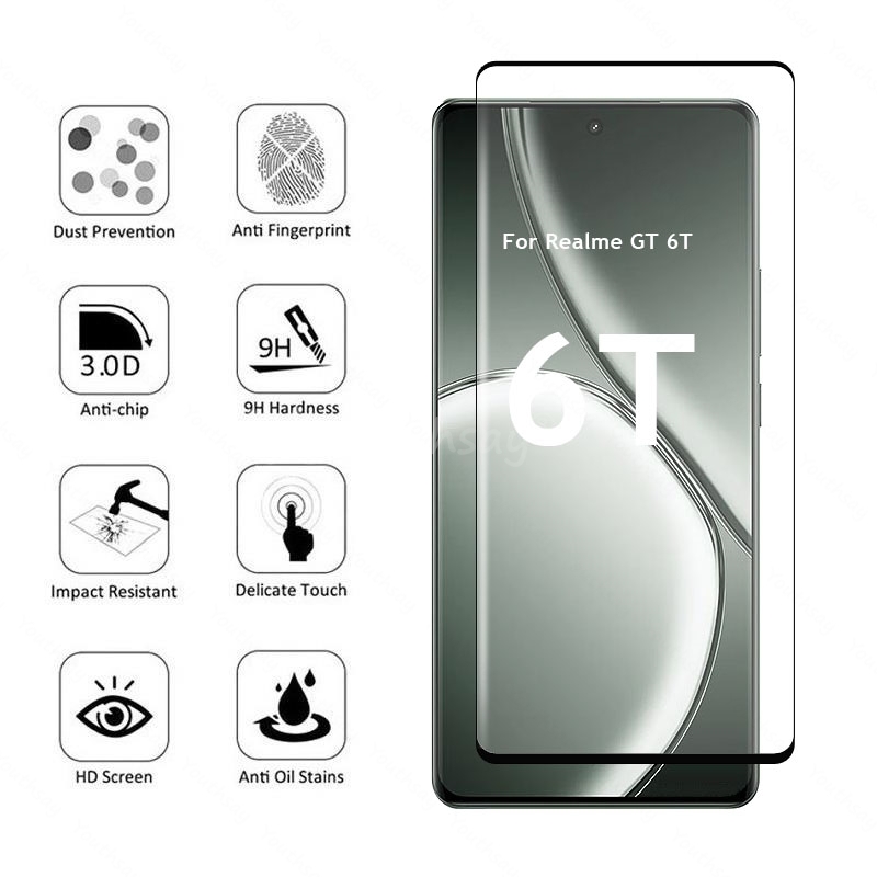 Voor Realme GT 6T Glas 3D Gebo - Realme Gt 6 recensie en prijs