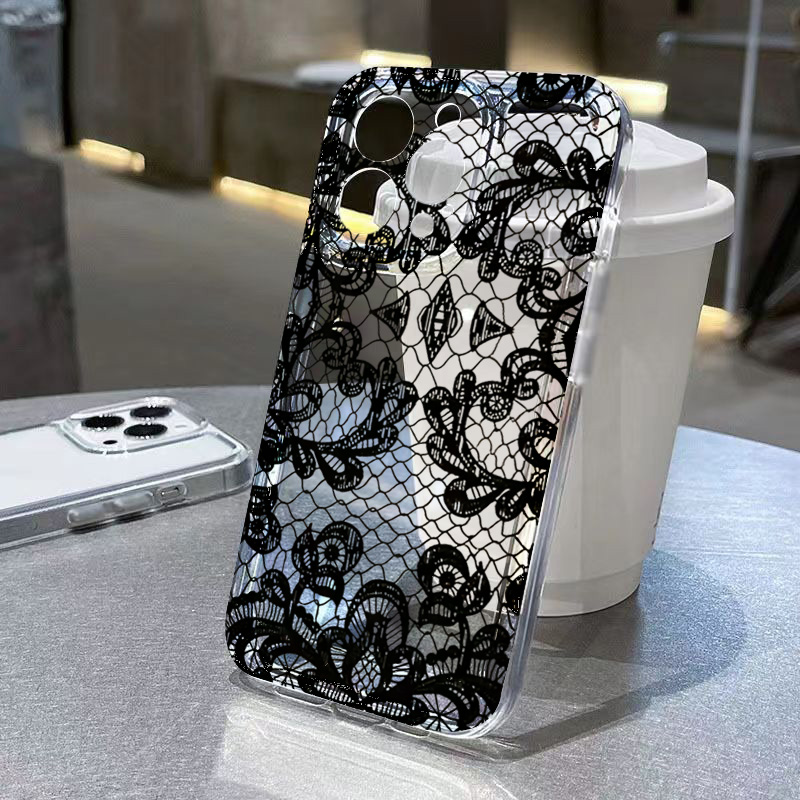Trendy Zwart Kant Bloempatroon - Xiaomi Poco X6 recensie en prijs