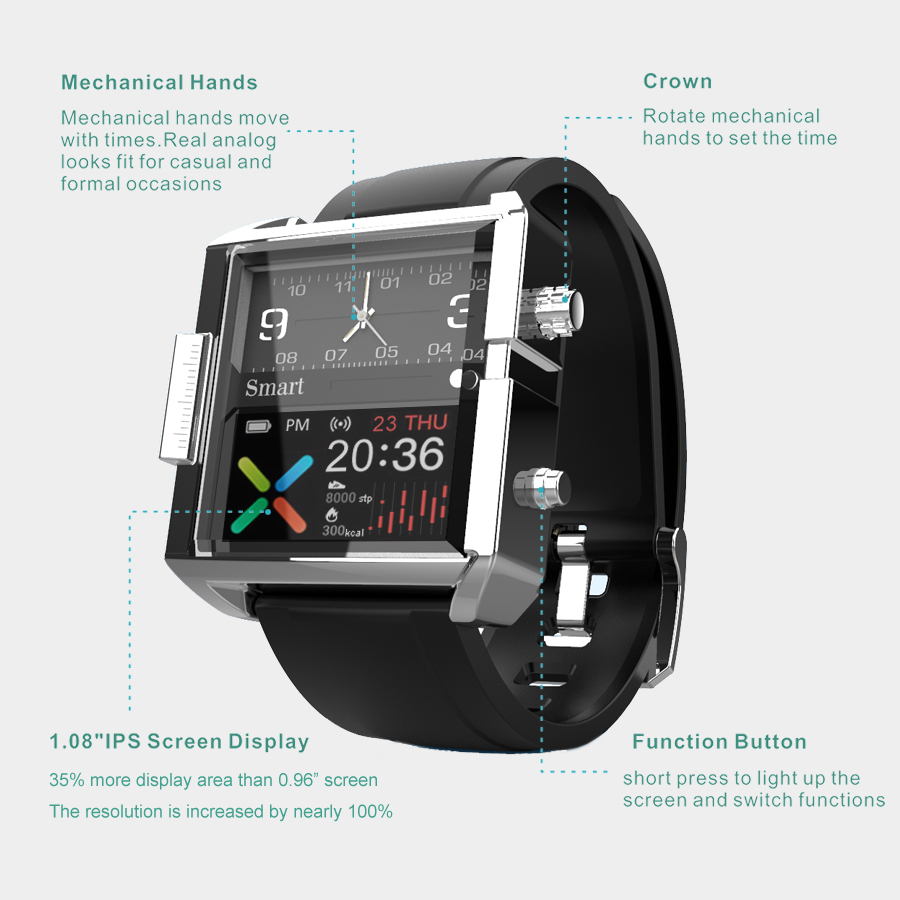 T9 Hybride Smartwatch Hartslag - Smartwatch Custom recensie en prijs