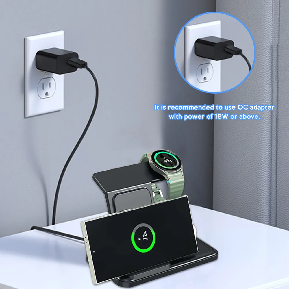 3-in-1 draadloos oplaadstation - Watch Charger Cable recensie en prijs