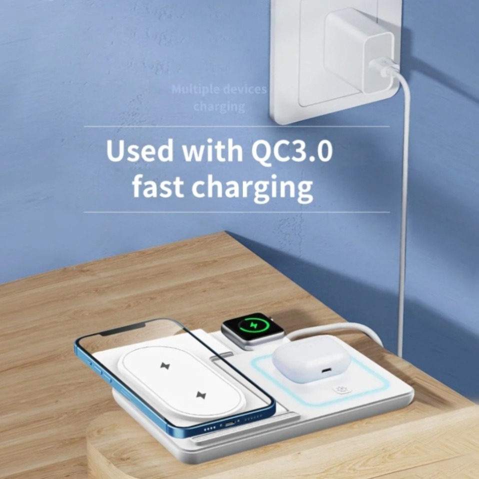 Nacht LED-lampje 3-in-1 draadl - Watch Charger Cable recensie en prijs