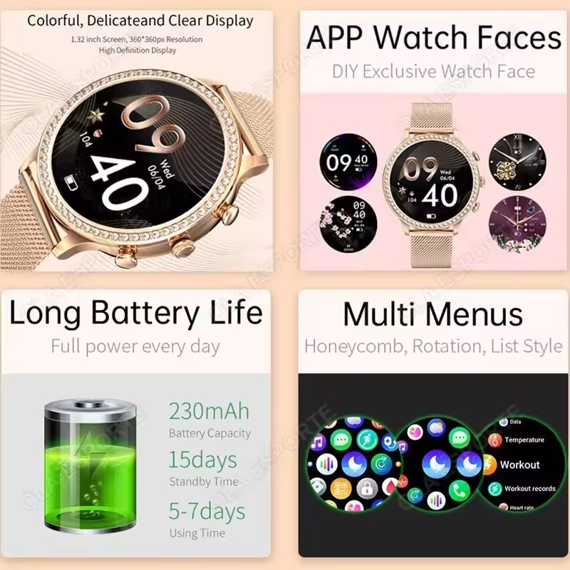 Elegante dames-smartwatch met  - Smartwatch X12 recensie en prijs